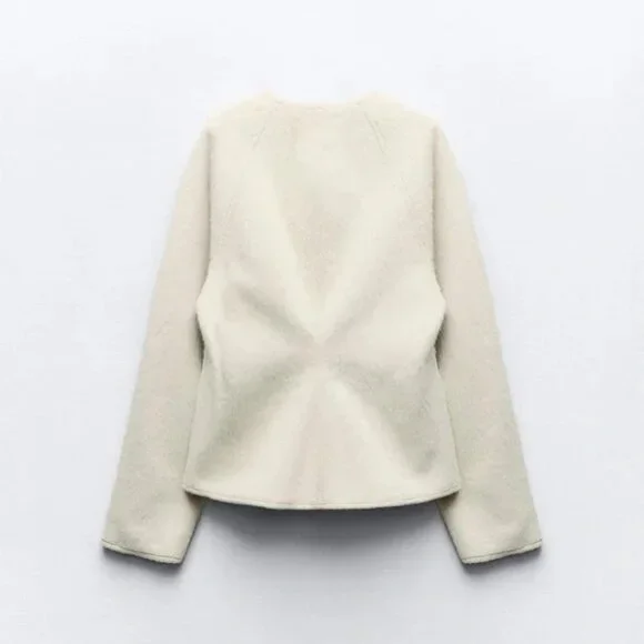 ZARA BELTED SOFT CARDIGAN SWEATER JACKET (XS) - Picture 3 of 9